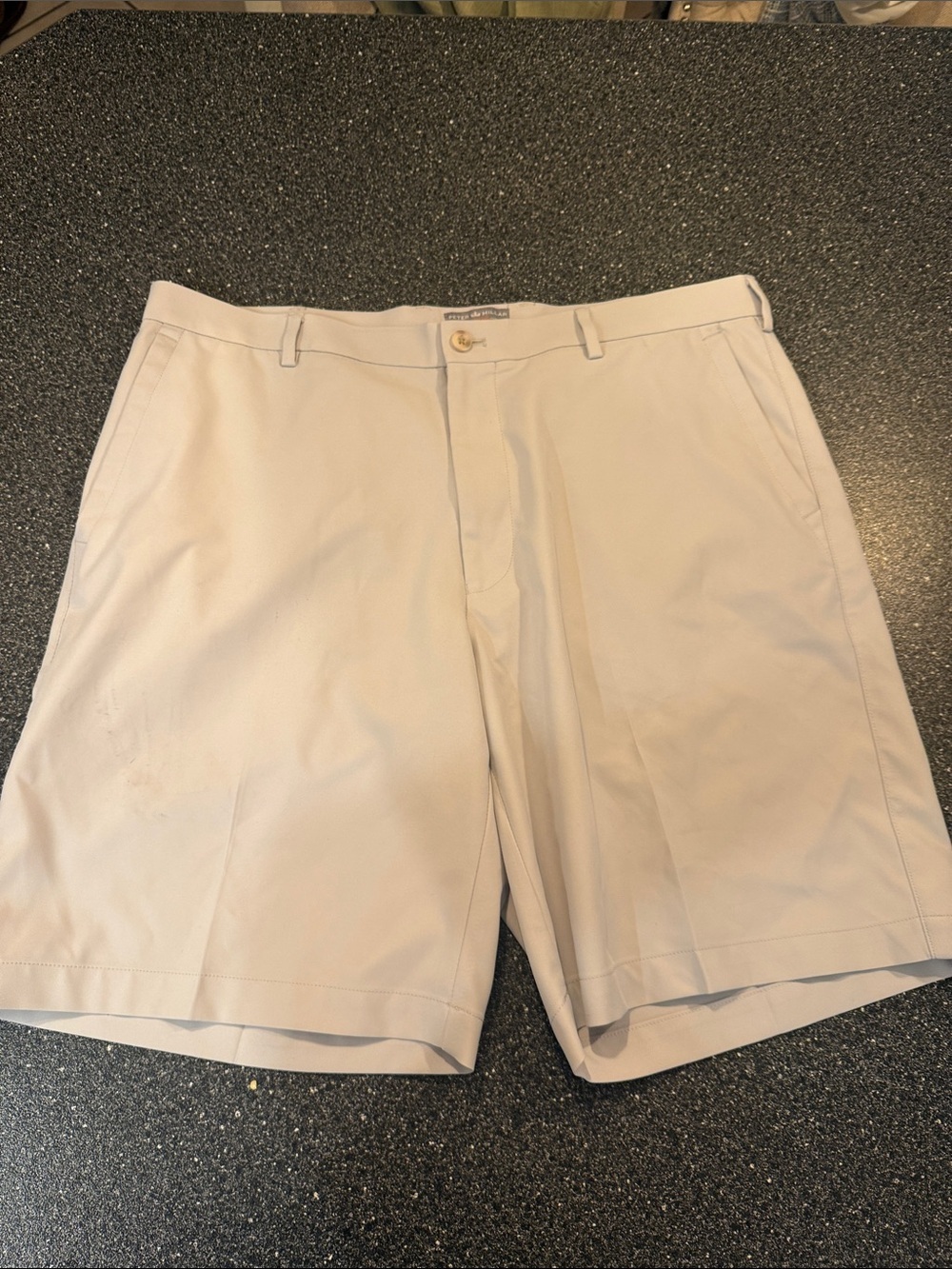 Peter Millar Men's Gray Flat-Front Shorts - size 36